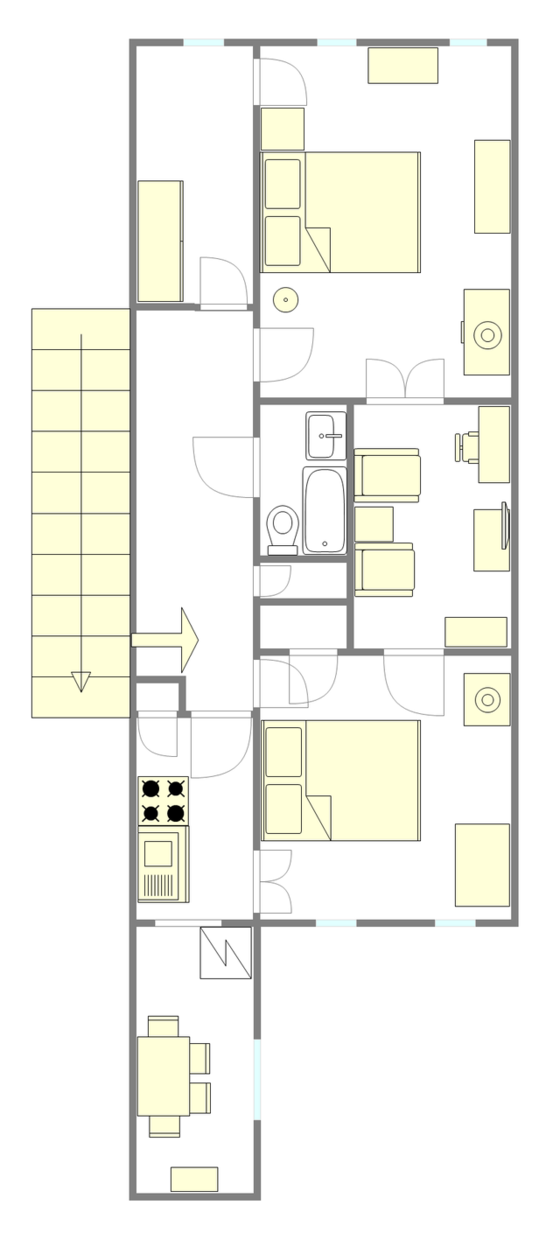Wohnung Bedford Stuyvesant - Interaktiven Plan