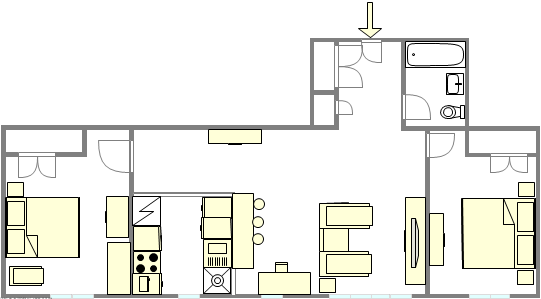 公寓 Harlem - 平面图