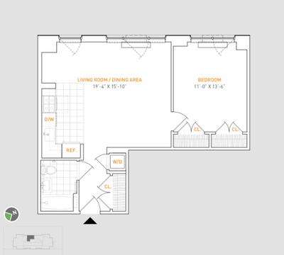Apartamento Manhattan Valley - Plano interativo