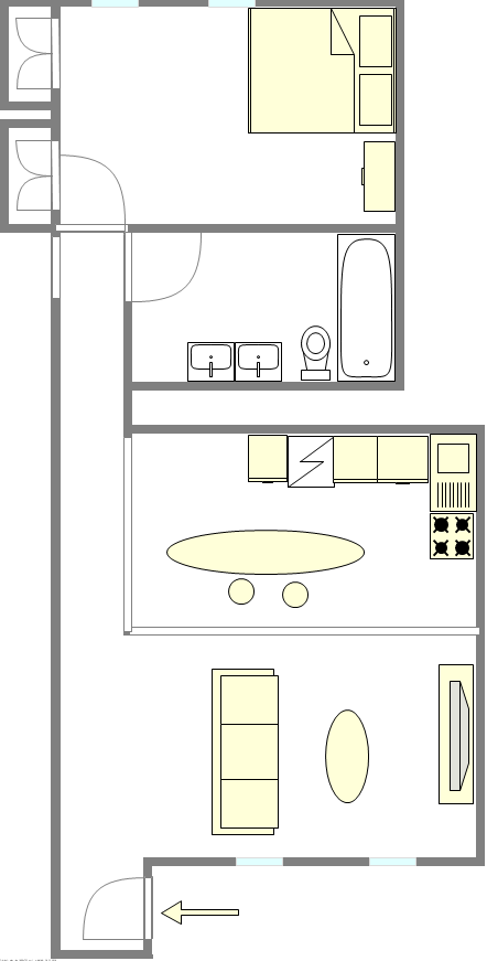 Apartamento Bedford Stuyvesant - Plano interativo