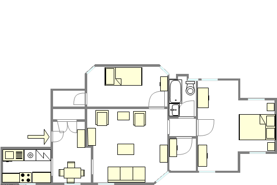 Wohnung Upper West Side - Interaktiven Plan