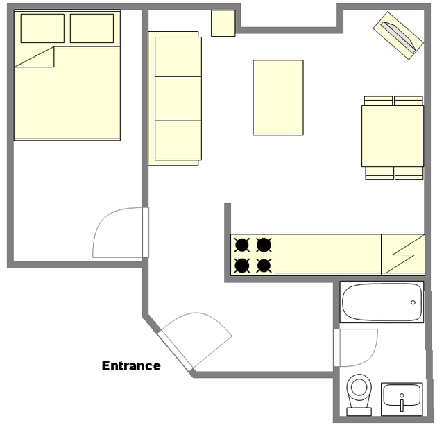 Apartment Fashion District - Interactive plan
