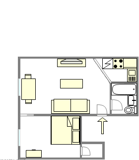 Apartamento Bedford Stuyvesant - Plano interativo