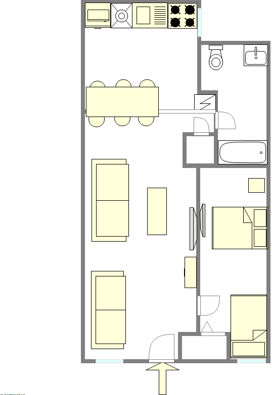 Appartamento East Village - Piantina interattiva