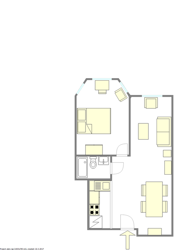 公寓 Bushwick - 平面图