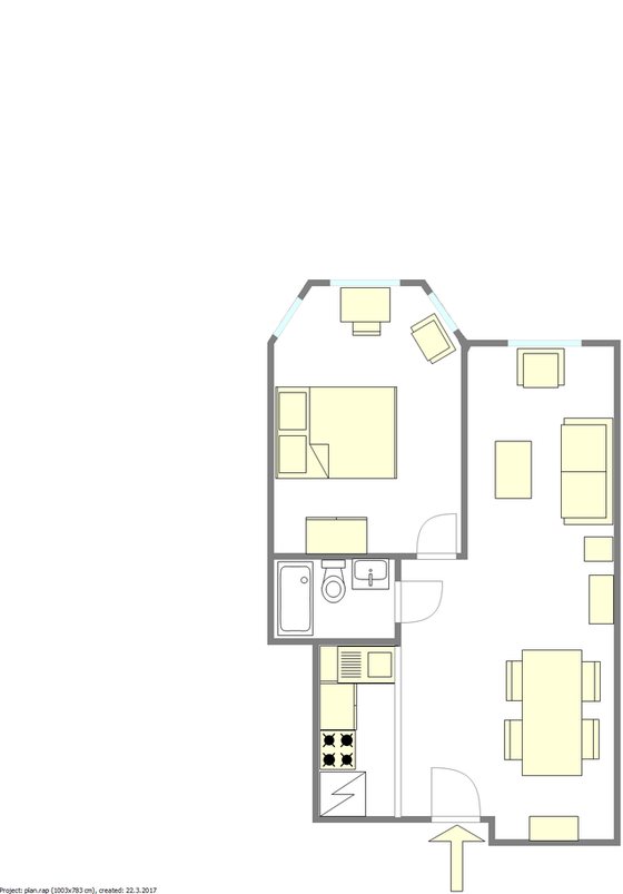 Apartment Bushwick - Interactive plan