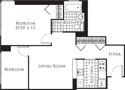Apartment Hell's Kitchen - Interactive plan