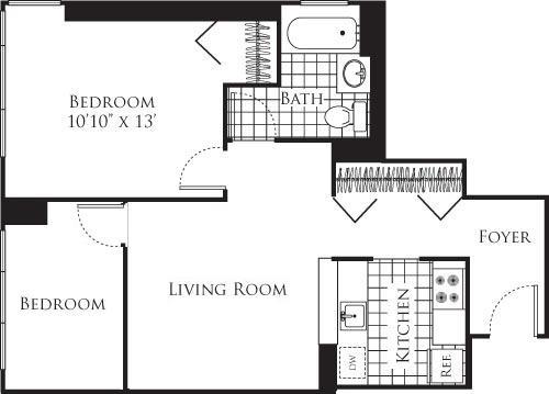 Wohnung Hell's Kitchen - Interaktiven Plan