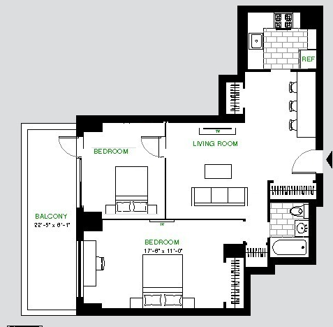 Apartment Yorkville - Interactive plan