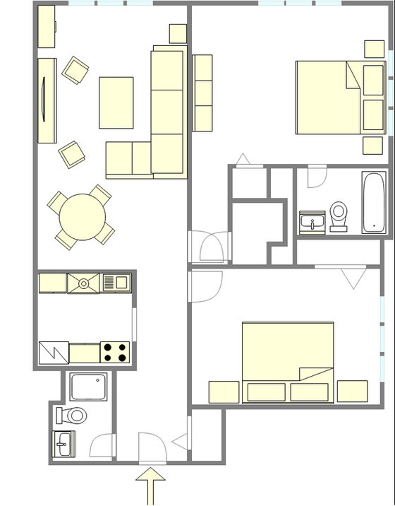 Apartment Theatre District - Interactive plan