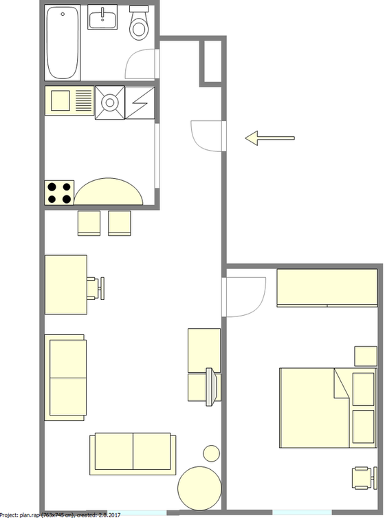 Wohnung Harlem - Interaktiven Plan