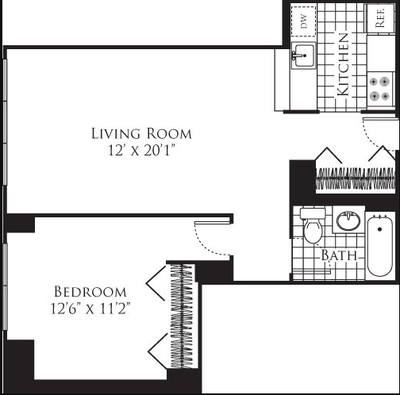 Apartment Hell's Kitchen - Interactive plan