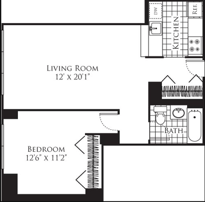 Appartement Hell's Kitchen - Plan interactif