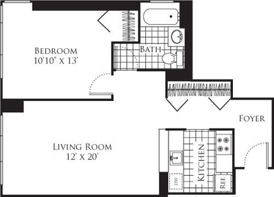 Apartment Hell's Kitchen - Interactive plan