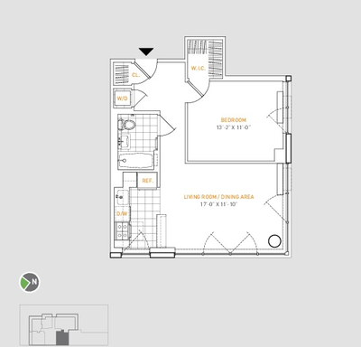 Apartamento Manhattan Valley - Plano interativo