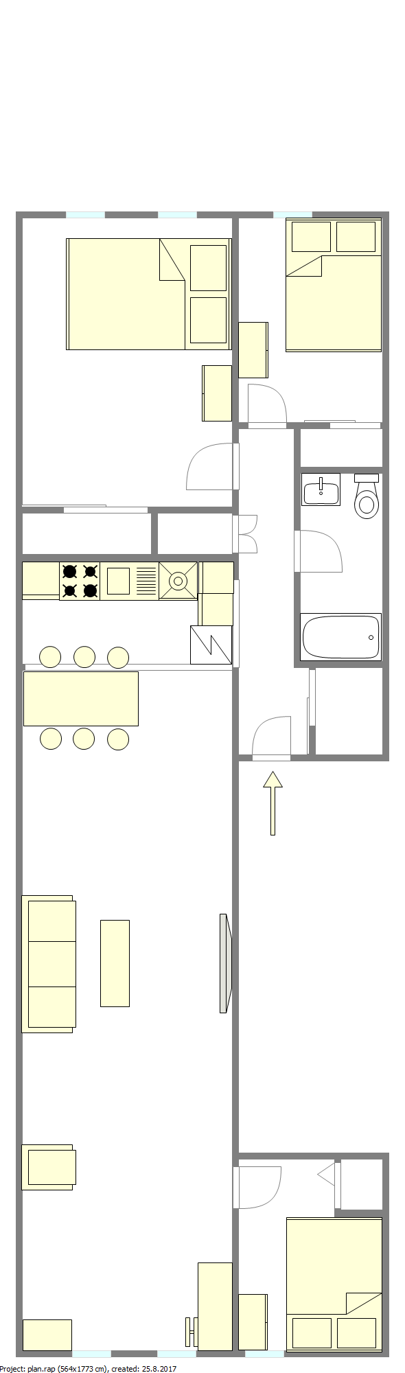 公寓 Astoria - 平面图