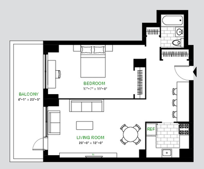 Apartment Yorkville - Interactive plan