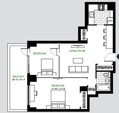 Apartment Yorkville - Interactive plan