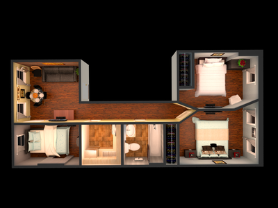 Apartment Midtown West - Interactive plan