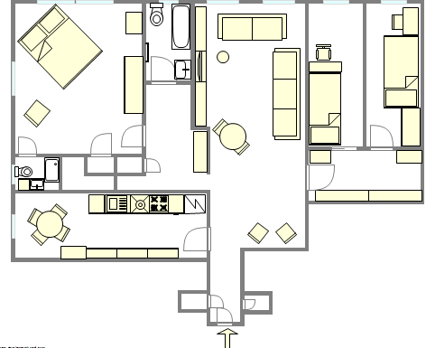 Apartamento Upper West Side - Plano interativo