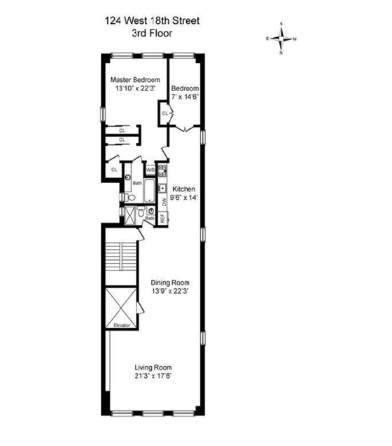 Apartment Chelsea - Interactive plan