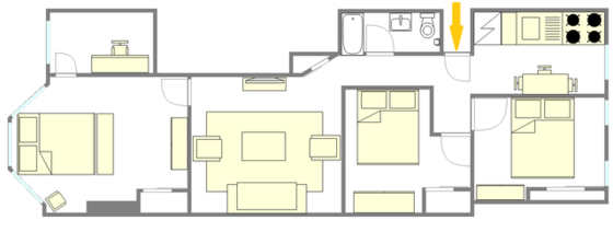 Apartment Bushwick - Interactive plan