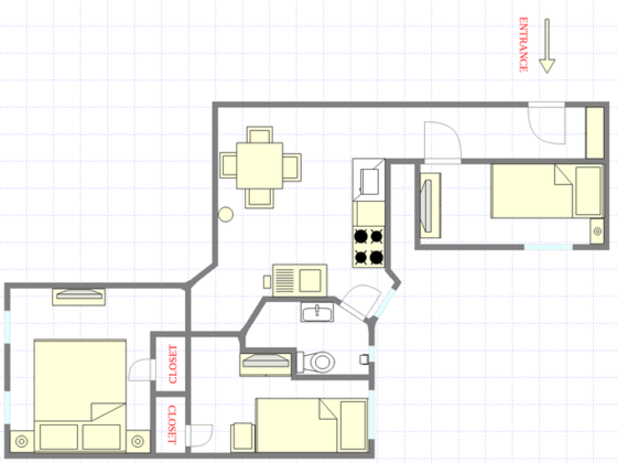 Appartamento China Town - Piantina interattiva
