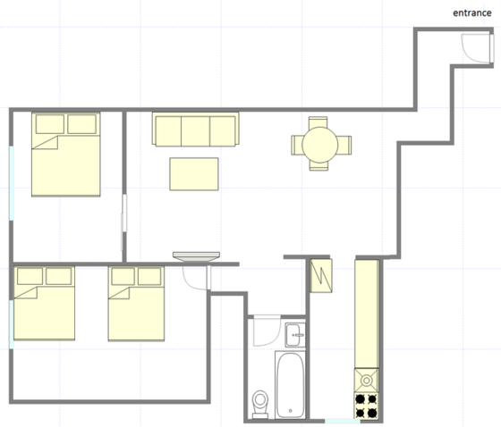 Apartment Theatre District - Interactive plan