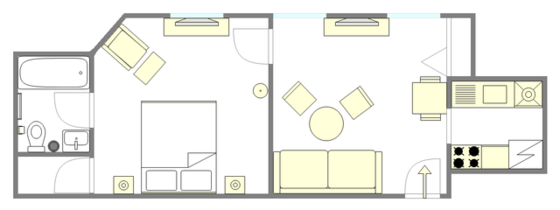 Apartamento Midtown West - Plano interativo