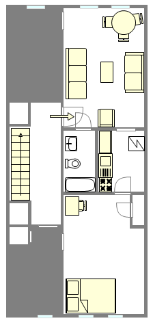 Wohnung Bedford Stuyvesant - Interaktiven Plan