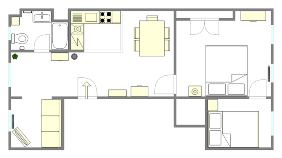 Квартира Park Slope - Интерактивный план