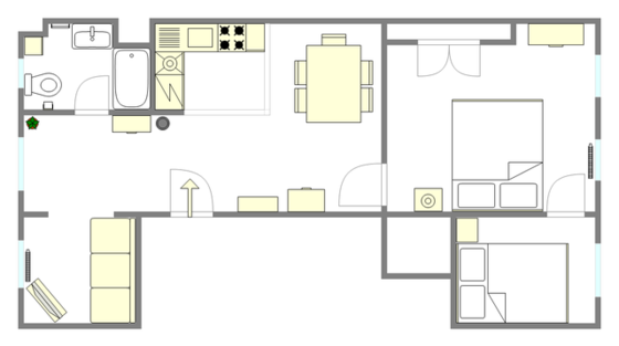 Appartement Park Slope - Plan interactif