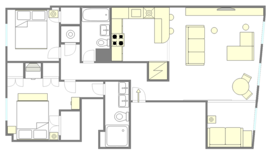 Appartamento Williamsburg - Piantina interattiva