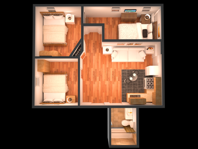 Apartment Hell's Kitchen - Interactive plan