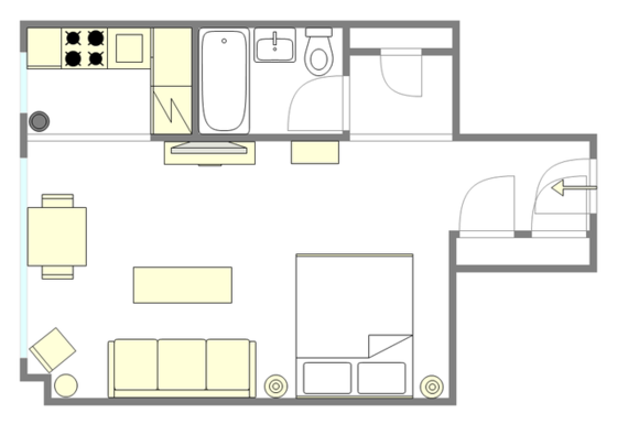 Apartamento Midtown East - Plano interativo