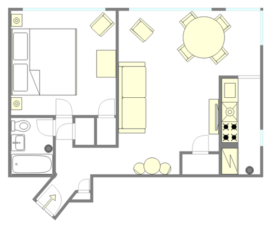 Appartement Midtown East - Plan interactif