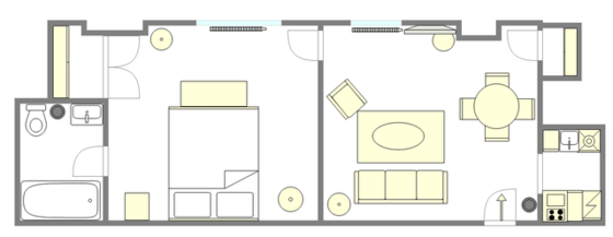 公寓 Midtown West - 平面图