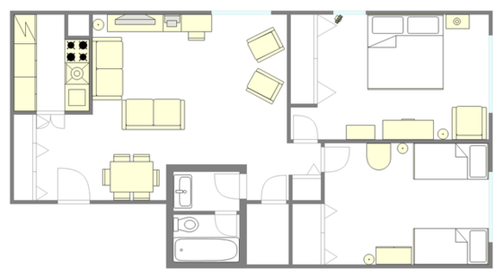 Apartment Woodside - Interactive plan