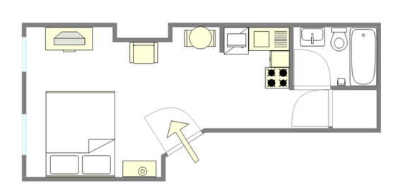 Wohnung Upper East Side - Interaktiven Plan