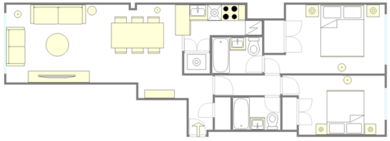公寓 Murray Hill - 平面图