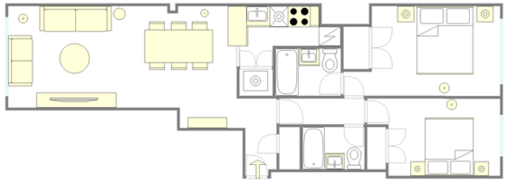 Appartement Murray Hill - Plan interactif