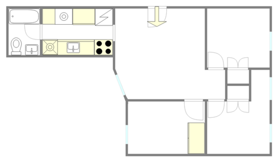 Wohnung Harlem - Interaktiven Plan