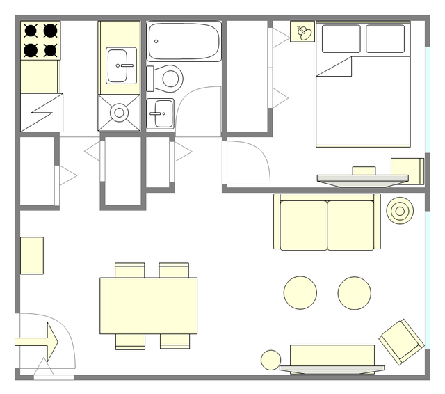 Apartment Theatre District - Interactive plan