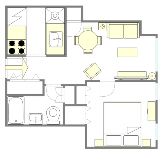 Apartment Upper West Side - Interactive plan
