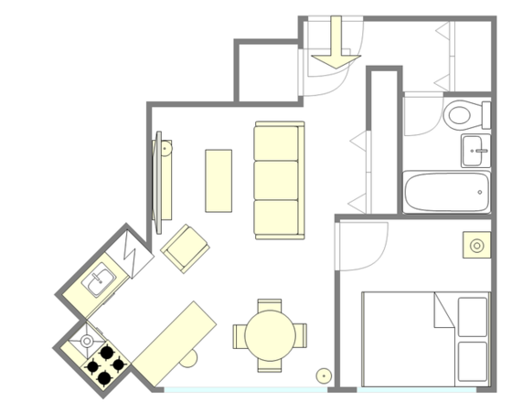 Appartement Kips Bay - Plan interactif