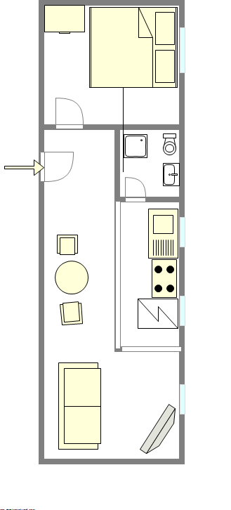Appartamento East Village - Piantina interattiva
