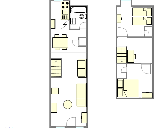 duplex East Village - Piantina interattiva