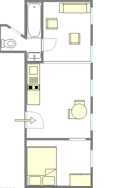 Wohnung Soho - Interaktiven Plan