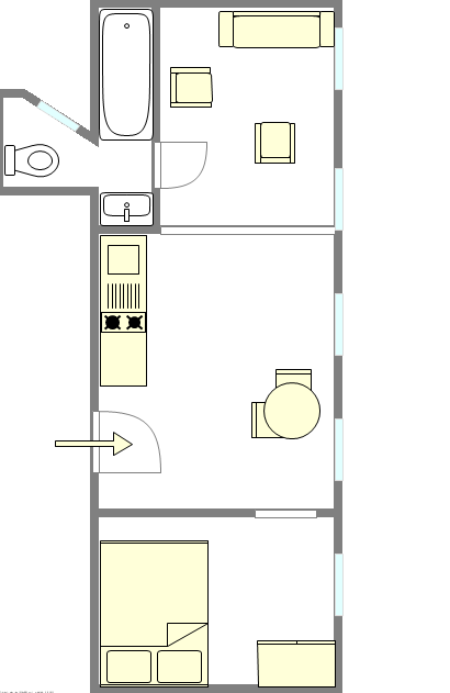 Apartment Soho - Interactive plan