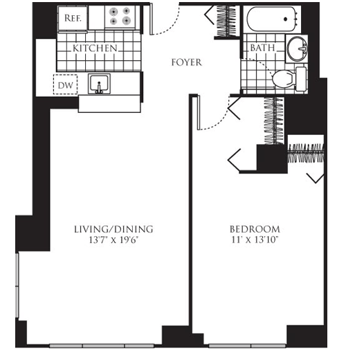 Appartement Flatiron - Plan interactif